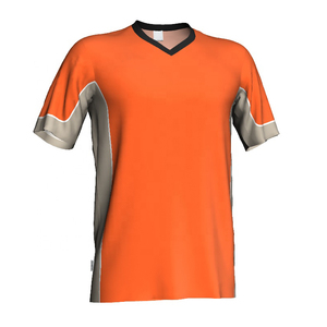 เสื้อฟุตบอลคอวีผู้ชาย สีเขียว-น้ำตาล ระบายเหงื่อได้ดี แขนสั้น ทรงปกติสำหรับผู้ใหญ่ พิมพ์ลายแบบ Sublimation - Product Image 4
