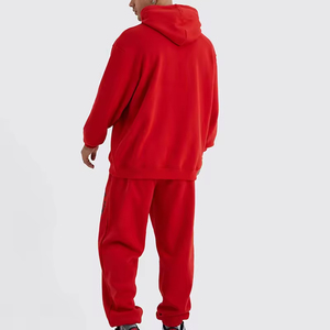 Survêtement de broderie en détresse à fermeture éclair pour hommes pantalons empilés pantalons de survêtement évasés et ensembles de sweat à capuche survêtement évasé en gros - Product Image 5