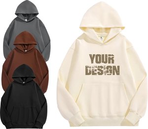 Sudadera de algodón 100% de peso pesado unisex, sudadera de invierno de gran tamaño con estampado de pantalla, chaqueta de invierno para hombre y mujer - Product Image 6