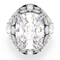 REYES Luxueux Coussin Cut Déclaration Moissanite Fiançailles Halo Bague Argent Sterling 925 Fête De Mariage Porter des Bijoux pour les Femmes