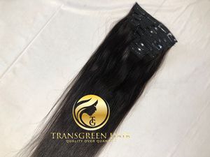 ผมต่อแบบหนีบผม7นิ้วทำจากผมคนอินเดียบริสุทธิ์24 "แบบไม่ผ่านกระบวนการ - Product Image 5