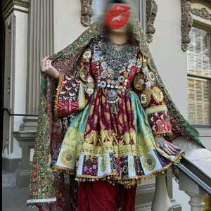 Vente en gros bon marché Robes afghanes modernes A-Line pour femmes Tenue de soirée formelle Tenue de pampilles Broderie de pièces de monnaie - Product Image 2