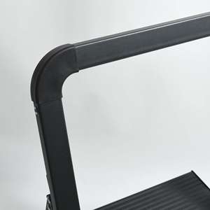 MSV, marchepied à 2 marches, pliable, léger, échelle, acier, max. 150 kg, revêtement antidérapant, pieds en caoutchouc, compact, 47 - Product Image 6