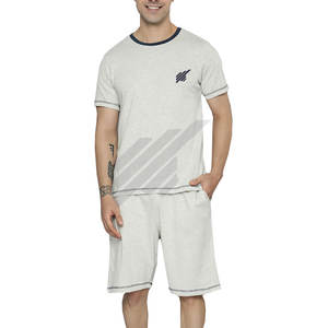 Ensemble de t-shirts et shorts pour hommes respirants de couleur personnalisée haut de gamme pour l'été Style décontracté - Product Image 1