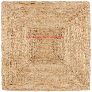 Napperons carrés tissés naturels faits à la main pour la décoration de table à manger Tapis de table écologique style ferme en vente - Product Image 1