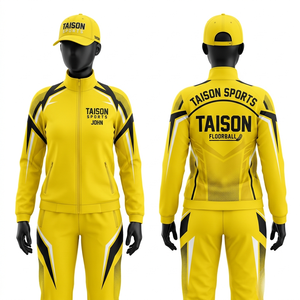 Uniforme de ballroom en polyester interlock 320 GSM de qualité supérieure, jaune et noir, avec panneau de sublimation et broderie personnalisée - Product Image 1
