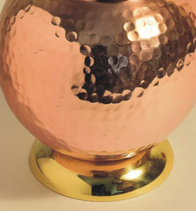 Indian <b>Copper</b> Hammered Surahi <b>Copper</b> Water <b>Bottle</b> With Glass For <b>Drinking</b> Water & Gifting Purpose - Product Image 4