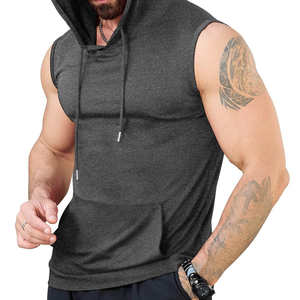 Sudadera sin Mangas para Hombre, de Algodón, para Fitness, Actividades, Correr, Gimnasio, Entrenamiento - Product Image 3