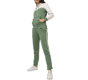 Conjunto de chándal de 2 piezas con logotipo personalizado para mujer, venta al por mayor de ropa deportiva con capucha y pantalones para correr, traje de entrenamiento físico para gimnasio - Product Image 1