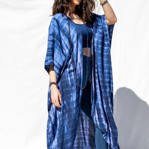 2023 New Boho Summer Tie Dye Kimono for <b>Women</b> Wear Loose Dress Resort <b>Beach</b> Rayon Kimono <b>Cover</b> <b>up</b> - Product Image 1