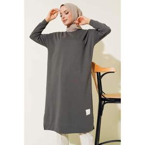 Tunique Basique Longue Brodée Fumée - Product Image 3