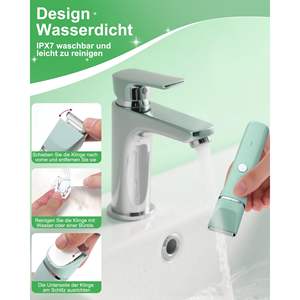 Afeitadora Eléctrica Recargable para Mujer, Depiladora Corporal Impermeable para Piernas, Brazos, Axilas, Área del Bikini y Vello Facial - Product Image 3