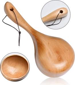 2 Packs de cuillère en bois Akamino cuillère à sel de bain pour sauna, cuillère à riz en bois massif pour bidons-Vaisselle polyvalente - Product Image 5