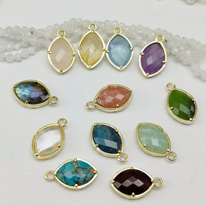 Cristal naturel Quartz lunette pierre précieuse 925 argent Sterling Fine pendentif breloque pour authentique bijoux à bricoler soi-même fabrication en gros en vrac - Product Image 6