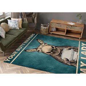 Alfombra estampada: diseño moderno, antideslizante, fácil de limpiar, ideal para pasillos y baños, alfombra delgada no tejida - Product Image 3