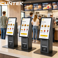 Kiosque de commande et de paiement tactile pour restaurants rapide KFC, 21-27 pouces, système de point de vente SUNTEK SK7