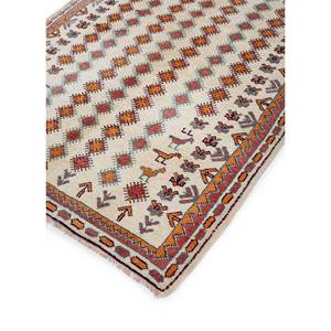 Tapis en laine noué à la main Aalam Pae-422 ivoire, motif géométrique de prière - Product Image 2