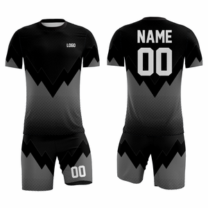 Maillots et shorts de football personnalisés, uniforme d'équipe, 100% polyester, séchage rapide, manches courtes, tailles plus, chemises personnalisées pour adultes, unisexe - Product Image 2