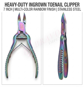 Professional Heavy Duty <b>Nail</b> Nipper Stainless Steel <b>Nail</b> Nipper Rainbow Finish Strong Cut Manicure Pedicure <b>Tool</b> - Product Image 4
