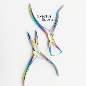 Rainbow Stainless Steel High Quality Hair Extension <b>Pliers</b> Tools Kit <b>Set</b> With Clips, Needle, Scissor and Tape in <b>plier</b> - Product Image 6