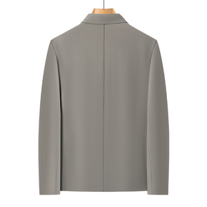 Luxe Heren Casual Jacks Met Rits Jas Geweven Loszittend Zakelijke Pak Werkjack Met Mode-Stijl - Product Image 3