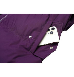 OEM Custom Logo Printed Women's Winter Breathable Turtleneck Puffer <b>Coat</b> Cropped Shiny Woven Weave Zipper Closure Solid Bubble - Product Image 6