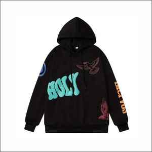 500gsm มีฮู้ดพิมพ์ลายพัฟสำหรับผู้ชายเสื้อกันหนาวพิมพ์โฟมแบบสวมหัวผ้าฟลีซเทอร์รี่ลำลองแบบมีฟอง - Product Image 4