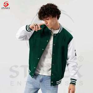 Chaquetas universitarias de talla grande al por mayor, chaquetas universitarias en blanco, chaquetas universitarias lisas con logotipo personalizado, chaquetas para hombre - Product Image 4