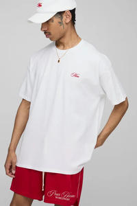 T-shirt streetwear surdimensionné pour homme, 100% coton, fil teint, manches longues, imprimé à l'écran, qualité de couture premium, 200GSM - Product Image 3