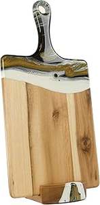 Planche à découper en résine époxy personnalisée Wave Sharp Utilisation dans la cuisine Planche à découper en bois d'olivier en résine de couleur de luxe Cadeaux et artisanat Artisanat en résine - Product Image 3