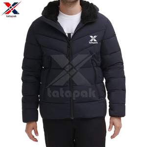 Parkas Acolchadas con Capucha a Cuadros Casuales para Hombre, Calidad de Exportación, Gruesas, Aisladas, Ecológicas, de Poliéster, con Cremallera, para Invierno, 50% Marca Personalizada - Product Image 3