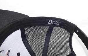 Chapeaux de camionneur ODM broderie personnalisée 2 tons casquettes arrière en maille structurée 6 panneaux de haute qualité fabrication de chapeaux d'extérieur respirants - Product Image 5