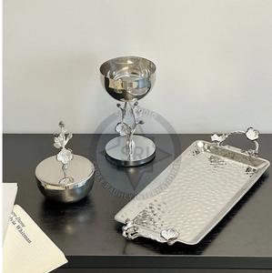 Ensemble de brûleurs Bakhoor en acier inoxydable de luxe de qualité supérieure personnalisés diffuseur d'encens et d'aromathérapie pour les maisons du Moyen-Orient - Product Image 1