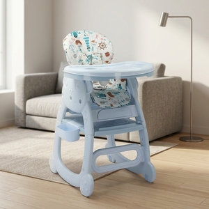 Clafbebe 4 en 1, Silla Alta Plegable Ajustable de Plástico PP para Bebé con Función de Mesa Convertible para Bebés de 1 a 2 Años - Product Image 4
