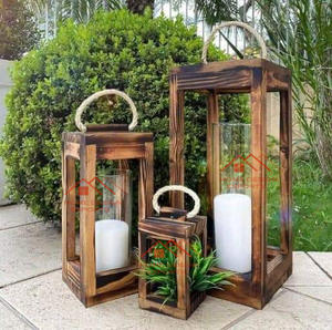 ชุดโคมไฟแขวนทำจากไม้2ขนาดโคมไฟแขวนทำจากไม้แท้สำหรับตกแต่งบ้านดีไซน์คลาสสิก - Product Image 5