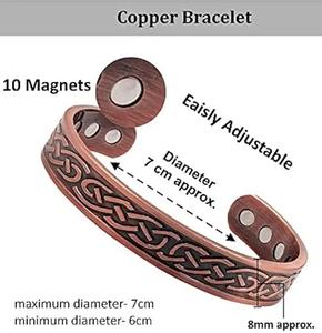 Pulseras de Cobre Sólido de Alta Calidad para Sanación, Brazaletes de Seda, Brazaletes de Cobre Puro al 99.99% para Mujer - Product Image 5