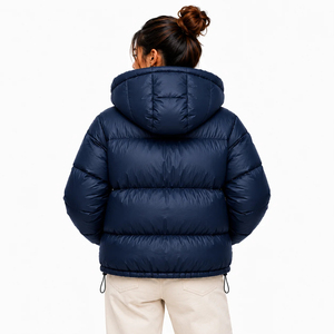 Chaqueta Acolchada de Lona para Mujer, Elegante, Cálida, Transpirable, de Invierno, Color Sólido, Relleno de Poliéster de la Mejor Calidad, Diseño Holgado - Product Image 2