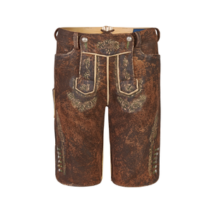 Disfraces de Oktoberfest alemanes tradicionales de Lederhosen originales para mujer y pantalones cortos bávaros para mujer Lederhosen vintage de vaca dividida - Product Image 6