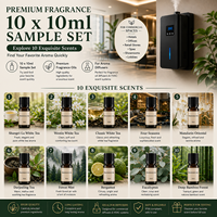 Kit d'échantillons d'huiles parfumées sans eau 10x10ml pour diffuseur d'air froid, parfum longue durée, recharge d'arôme CVC pour espaces commerciaux