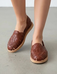 Mocasines de Cuero Trenzado para Mujer, Zapatos Casuales Sin Cordones, Ligeros, Transpirables, con Suela Plana para Uso Diario - Product Image 4