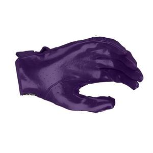 Gants de football américain pour hommes, respirants, légers, confortables, doux, imprimés sur mesure, couleur violette, crochet - Product Image 5