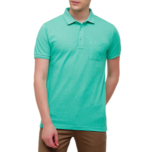 Moulin à vin classique pour hommes pour Polo à la mode demi-manches Slim Fit T-Shirt 100% coton tricoté tissu ODM approvisionnement - Product Image 2