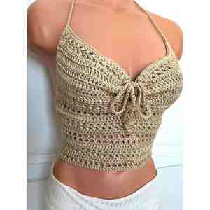 New Look With Reasonable Price Fashion <b>Tops</b> For <b>Women</b> Trendy Crochet <b>Top</b> With <b>Top</b> Quality - Product Image 2