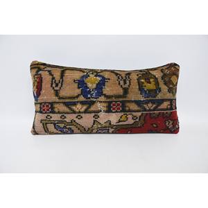 Multicolor Bohemian Kilim <b>Bolster</b> <b>Pillow</b> 12x24 Inch Luxury Wool Cushion Woven Vintage Print Rectangle Non-Slip Eco-Friendly - Product Image 1