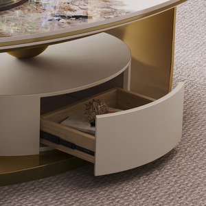 Muebles de Sala de Estar Ecológicos al por Mayor, Juego de Mesa de Centro Dorada Simple de Diseño, Acero Inoxidable, Lujo Moderno para el Hogar - Product Image 3