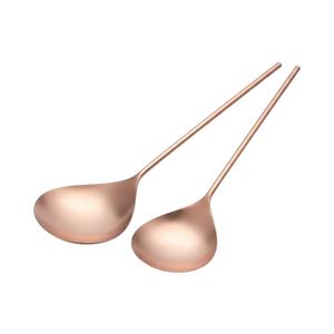 Ensemble de 2 cuillères de service en or rose, élégantes, parfaites pour la décoration de bureau et les accessoires, idéales pour la cuisine, la salle à manger et les réceptions. - Product Image 1