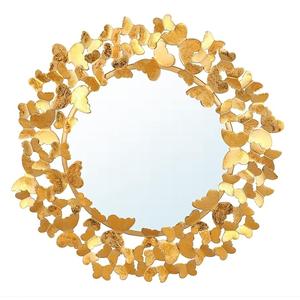 Wrought Iron BUTTERFLY MIRROR Decorative Showpiece Wall Decor for Living/Drawing/Bedroom Luxury Wall Mirror - Product Image 4