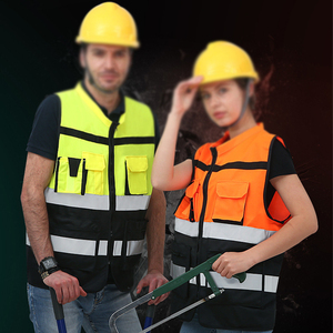 Hi Vis Men's Reflective Safety <b>Vest</b> Uniform Reflective Working Clothes with Welding Jacket Enhanced Visibility Winter <b>Vest</b> - Product Image 2