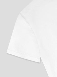 เสื้อยืดคอกลมสีขาวดำแขนสั้นสำหรับผู้ชายเสื้อยืดผลิตตามสั่ง - Product Image 4