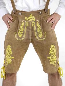 Pantalones Cortos de Cuero Estilo Bávaro Alemán para Hombre, Diseño Personalizado, Color Negro, Estilo Casual de Última Moda, Cintura Media - Product Image 5